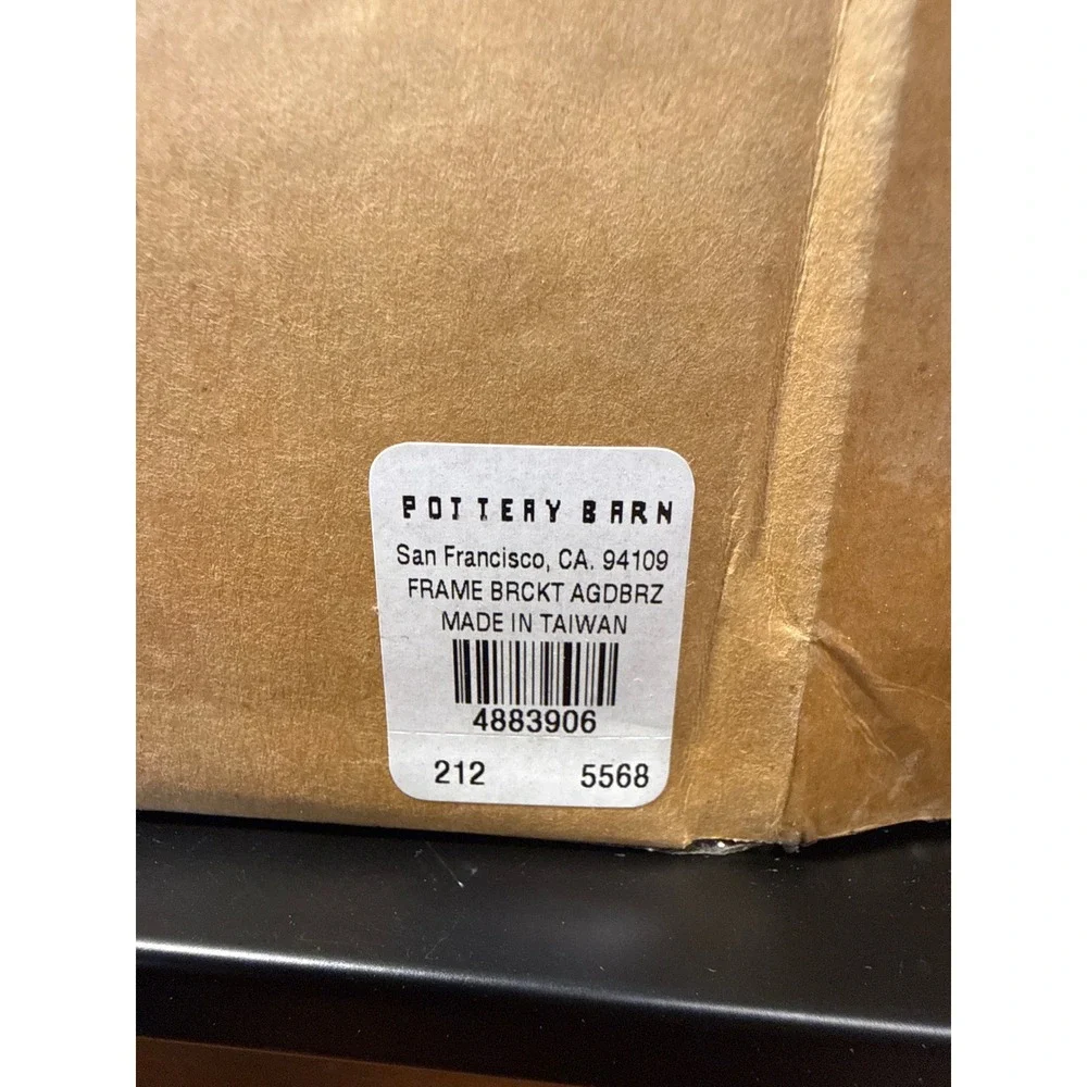 Pottery Barn Adjustable Frame Brackets Set of 4 Black Wall Display Hardware
